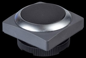 1.30.270.071/0100 FS+ 22 - Push-Button - Square + Protective Cap, Black/Black