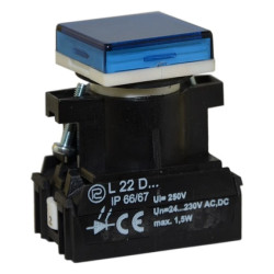 Lampka sygnalizacyjna 22mm niebieska L22KD 24-230V AC/DC W0-LDU1-L22KD N