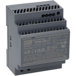 MeanWell HDR-100-12 100watt 12vdc Din Rail
