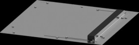 Roof plate, with cable entry, steel, (W x H x D) 600 x 25.5 x 600 mm, 8PQ2306-6BA03