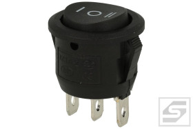 Przełącznik SMRS-103;6A/250V;18.5mm ON-OFF-ON;bistabilny;okrągły;3pin.;
