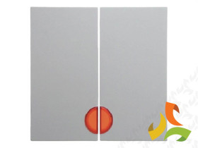 BERKER B.KWADRAT Klawisze do wyłącznika podwójne z czerwoną soczewką biały połysk 5316278999 HAGER