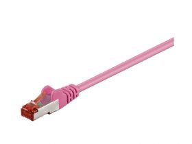 Kabel Patchcord CAT 6 S/FTP PIMF RJ45/RJ45 0.50m purpurowy