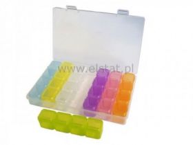 Pudełko organizer 28 przegródek 17,5x11x2,7cm OR30