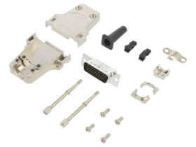 DTZF-LJSRG-26MHSL D-Sub HD męskie proste lutowanie na przewód UNC 4-40 PIN 26