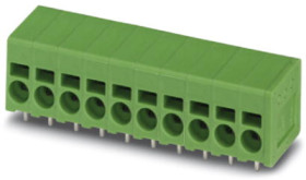 PCB terminal, 1 pole, pitch 5 mm, AWG 24-12, 24 A, spring-clamp connection, green, 1751066