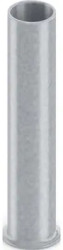 Uninsulated wire end ferrule, 6.0 mm², 18 mm long, DIN 46228-1, UL 486F-A, silver, 2100044