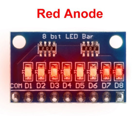 MODUŁ 8X LED 3-24V CZERWONY WSPÓLNA ANODA (ARD-LEDBAR-RA)
