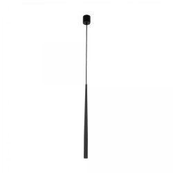 Lampa wisząca PIANO BLACK, elegancka czarna tuba, zwis z stożkowym kloszem na G9 10112 TK Lighting