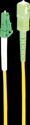 BS07-102032 FO patch cable, simplex, LC / SC, APC, 9/125µ, OS2, yellow, 2m