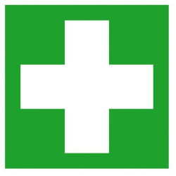 SafetyMarking 38.0057 First Aid Self-Adhesive Film 150x150mm ISO 7010