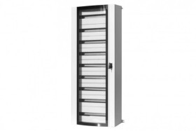 Szafa metalowa MISTRAL szklane drzwi - 600x1500x250 mm 216 modułów, 9 rzędów IP55