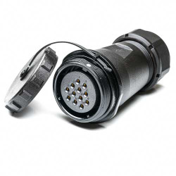 Złącze wielostykowe przemysłowe 12-pinowe Montaż na kablu Gniazdo RS PRO