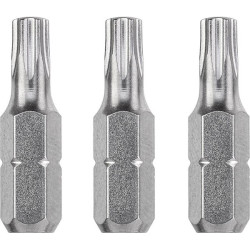 kwb 121206 Hex Bit 3 pcs TQ60 steel 1/4&quot; C6.3 shaft satin finish