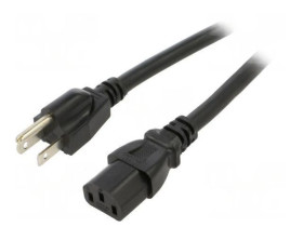 SN45-3/14/5BK Kabel: 3x14AWG, IEC C13 żeński,NEMA 5-15 (B) wtyk, 5m, 15A