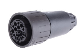 Złącze okrągłe 12-pinowe Standard Kabel Wtyk Amphenol Industrial Żeńskie IP65 Ecomate C16