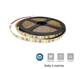 Taśma LED biała neutralna 4000K 24V 120led/m 12W/m IP20 rolka 5m