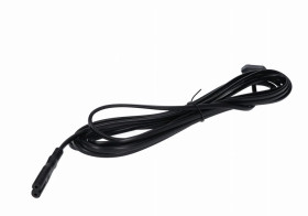 Przewód z wtyczką prostą 2x0.75 5mb czarny radiowy