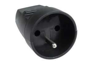 G-10 gniazdo elektryczne przedłużacza z uziemieniem - czarny