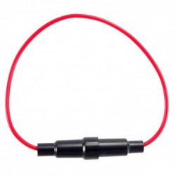 Oprawka bezpiecznika szklanego rurkowego 6x30mm z przewodem skręcana na kablu