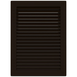 Kratka wentylacyjna skośna z siatką 21x14 brąz AirRoxy 02-341