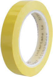 Electronics adhesive tape, 19 x 0.056 mm, polyester, yellow, 66 m, 51587F17 19MM/66M