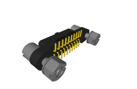 Listwa stykowa PCB 20-pinowe MHDAS raster: 1.27 mm Prosty 2-rzędowe Amphenol Socapex Do montażu na płytce drukowanej W