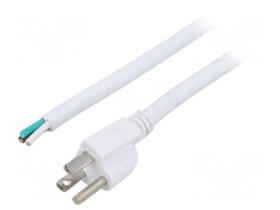 S21-3/14/3.5WH Kabel: 3x14AWG, NEMA 5-15 (B) wtyk, 3,5m, 13A