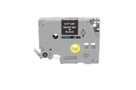 Taśma Tze-335 do drukarki Brother 12mm 8m czarna taśma biały nadruk