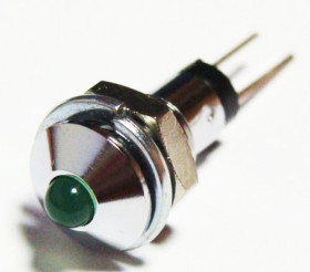 Kontrolka LED 3mm; zielona; 2V