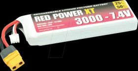 Li-Po battery, 7.4 V, 3000 mAh