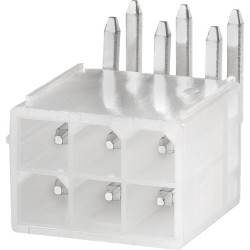 TE 1586041-4 Val-U-Lok Pin Header PCB Mount Right Angle No Pegs UL94 V2 2 x 2P