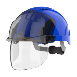 Kask ochronny, Niebieski, ABS, Mikro, EVOVISTAshield