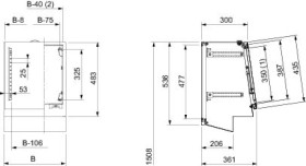 Konstrucja modułowa dla Spacial SGłówka Compact pulpitu ster. z płytą mont.-W600x300 NSYSDC63
