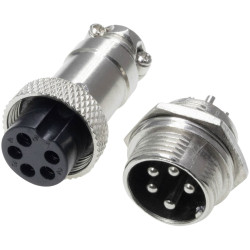 Pollin 453554 DIN Connector Socket Built-In 5 Pins 1 Set