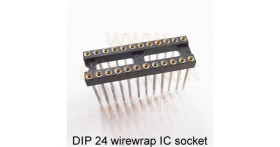 IC socket 24-DIP wirewrap narrow