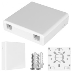 Gniazdo abonenckie światłowodowe FO FTTH na 2 adaptery SC simplex