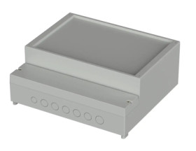 ABS/PC enclosure, (L x W x H) 296 x 261 x 112 mm, light gray (RAL 7035), IP54, 41310609