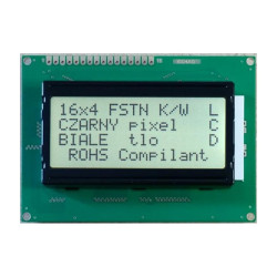 LCD-EC-1604A-FHW - wyświetlacz alfanumeryczny 4x16 z podświetlaniem LED