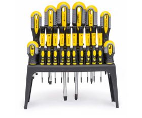 Zestaw śrubokrętów wkrętaków Cr-V Stojak 18 sztuk