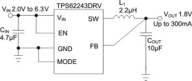 1.8V / 300mA Step-Down Converter in 2x2mm SON/TSOT23 Package