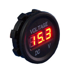 WOLTOMIERZ PANELOWY MIERNIK OKRĄGŁY 3,3 - 24V DC LED CZERWONY