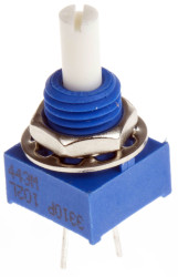 Potencjometr 1kΩ typ Obrotowy Bourns średnica wału 3,18 mm 0.25W długość wału 12.7mm Montaż panelowy, Przewlekany