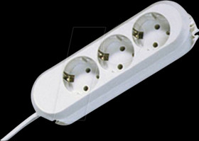 387.271 Steckdosenleiste SMART, 3-fach, Typ F - CEE 7/3, weiß
