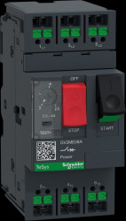 GV2ME08A TeSys GV2 motor protection switch, 2.5 A - 4 A, pushbutton, snap