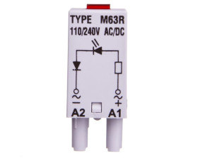 Moduł sygnaliacyjny LED dioda czerwona 110-230 V AC/DC MODUL L M63R SZARY 854855