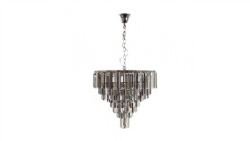 Lampa Wisząca Versailles Kolor Chrom/Przezroczysty Dymiony Metal/Szkło,...