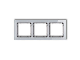 DECO Ramka 3 potrójna uniwersalna - efekt szkła (ramka: szara: spód: grafitowy) szary 15-11-DRS-3 KARLIK