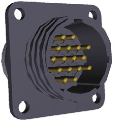 Złącze wielostykowe przemysłowe 16-pinowe, panelowe Gniazdo TE Connectivity