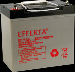 BTL 12-55L Rechargeable AGM battery, 12 V, 55 Ah